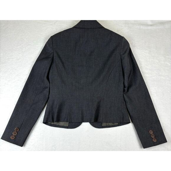 Trina Turk Blazer One Button Blazer Women's Size 4 in Charcoal - Picture 9 of 9